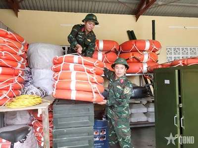 Gallery - 	Quảng Trị: Bộ đội, dân quân sẵn sàng ứng phó với bão số 10